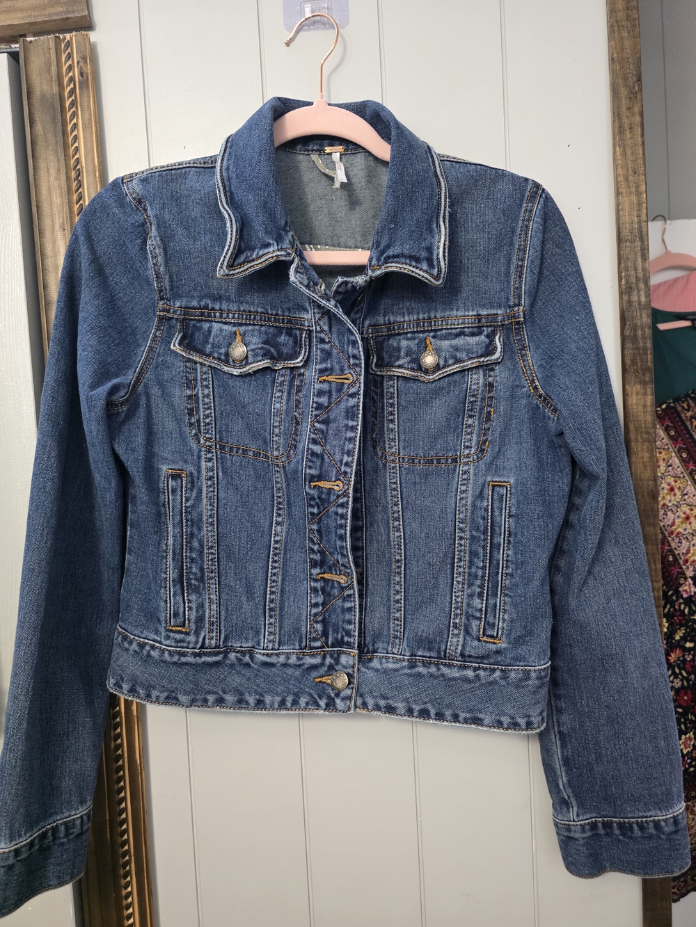 Free People Classic Blue Denim Jacket